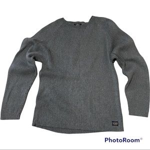 Men’s Nautica Gray Ribbed Crewneck Sweater Size XXL